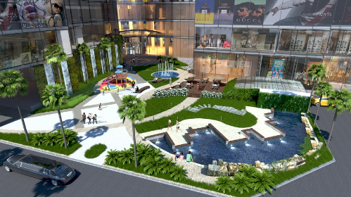 Hơn 70% diện tích của dự án được phủ xanh với nhiều khu vườn sinh thái, các bể bơi trong nhà và ngoài trời.